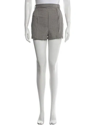 Pre-owned Zimmermann Plaid Print Mini Shorts In Black