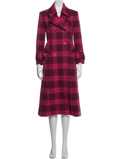 Pre-owned Zimmermann Plaid Print Trench Coat W/ Tags