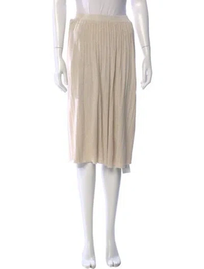 Pre-owned Zimmermann Pleated Accents Knee-length Skirt In Neutral