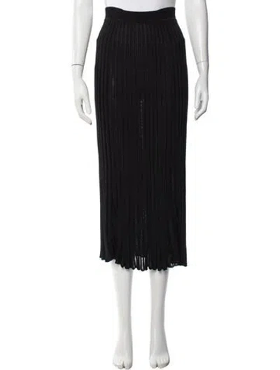 Pre-owned Zimmermann Pleated Accents Long Skirt In Black