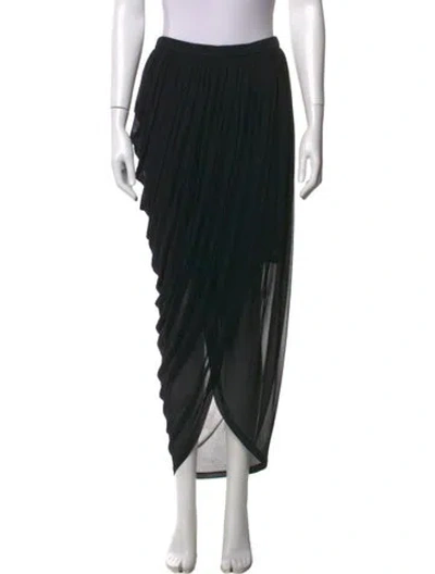 Pre-owned Zimmermann Pleated Accents Long Skirt In Black