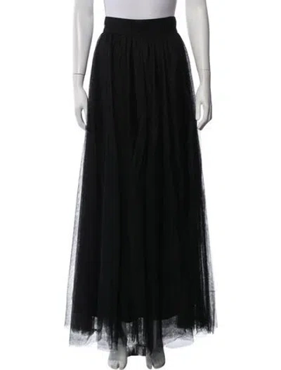 Pre-owned Zimmermann Pleated Accents Long Skirt In Black