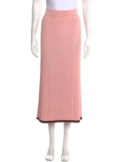 Pre-owned Zimmermann Pleated Accents Midi Length Skirt In Multi