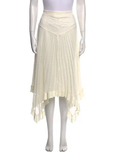 Pre-owned Zimmermann Pleated Accents Midi Length Skirt In Neutral