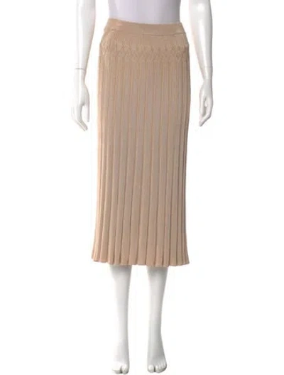 Pre-owned Zimmermann Pleated Accents Midi Length Skirt In Neutral