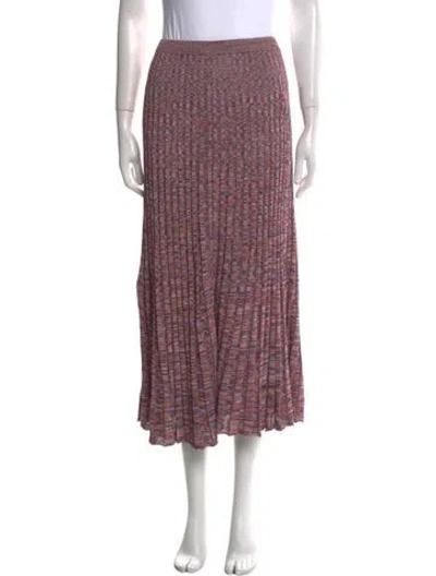 Pre-owned Zimmermann Pleated Accents Midi Length Skirt In Pink
