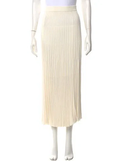 Pre-owned Zimmermann Pleated Accents Midi Length Skirt W/ Tags In Neutral