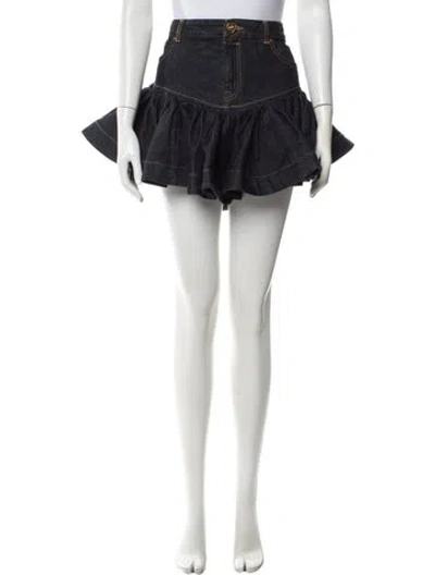 Pre-owned Zimmermann Pleated Accents Mini Skirt In Black