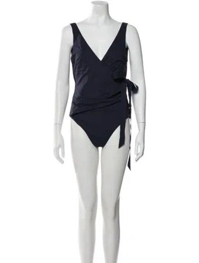 Pre-owned Zimmermann Pleated Accents One-piece In Blue