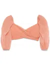 Zimmermann Pleated Blouse In Orange