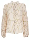 Zimmermann Sunray Pleated Shirt In Neutral