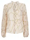 Zimmermann Sunray Pleated Shirt In Neutral