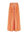 Zimmermann Striped Drawstring Trousers In Orange