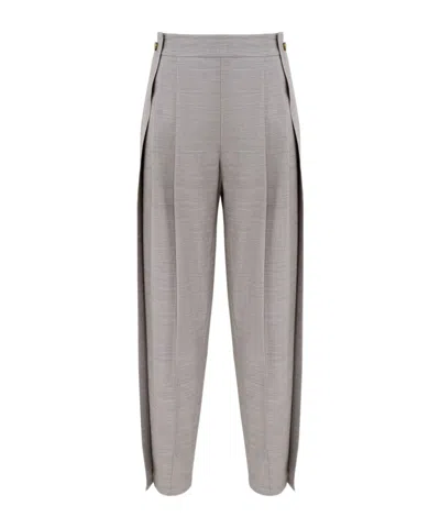 Zimmermann Valiant Barrel Wool Tapered-leg Pants In Gray