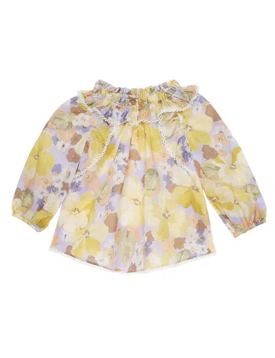 Zimmermann Pleated Collar Blouse In Nude