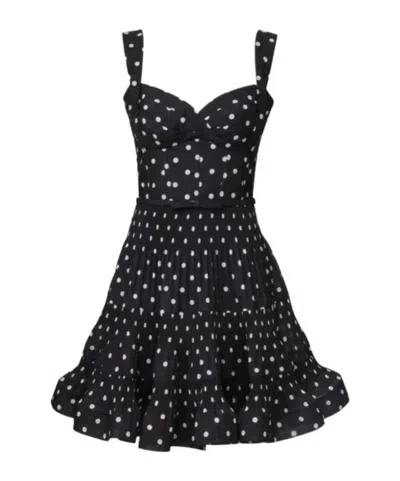 Zimmermann Pleated Draped Mini Dress In Black