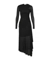 Zimmermann Illustration Gathered Dress In Black In Black