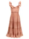 Zimmermann Pleated Frill Midi Dress