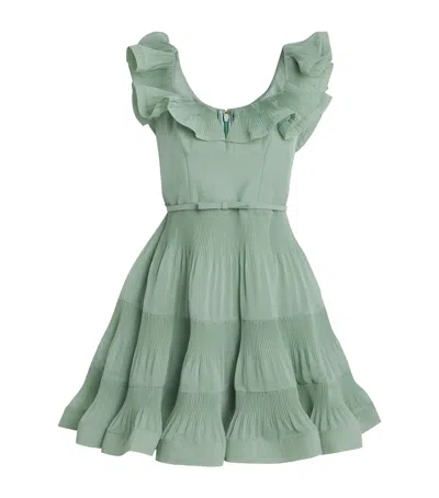 ZIMMERMANN PLEATED FRILL MINI DRESS