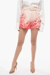 ZIMMERMANN PLEATED HIGH TIDE SHORTS WITH BELT