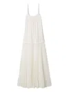 Zimmermann Pleated Crepe Midi Dress In White