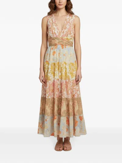 Pre-owned Zimmermann Pleated Maxi Dress In Neutral