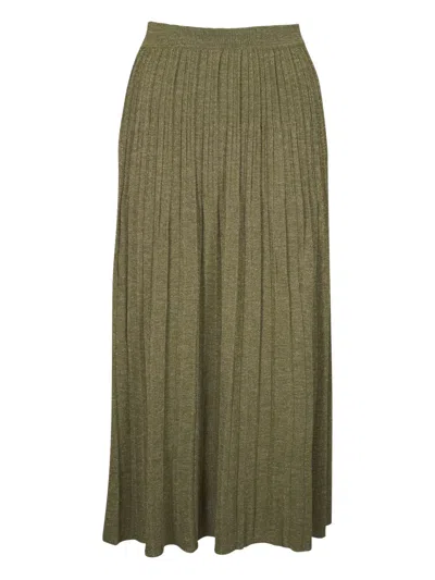 Zimmermann Illuminate Gathered Skirt In Olive
