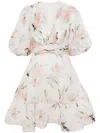 Zimmermann Floral Print Tiered Midi Dress In White