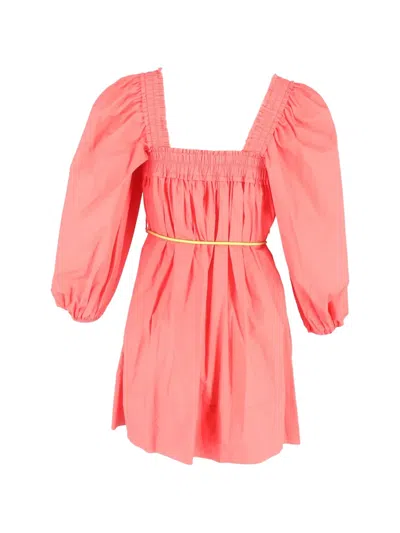 Pre-owned Zimmermann Pleated Mini Dress In Pink