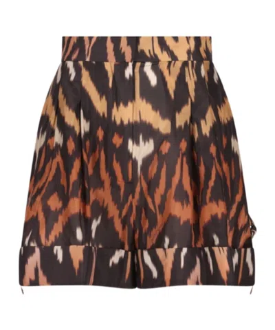 Zimmermann Pleated Printed Skirt In Multi