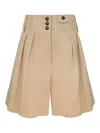 Zimmermann Pleated Rebellion Shorts In Brown