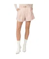 Zimmermann Matchmaker Belted Linen Shorts In Pink
