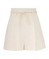 Zimmermann Crush Linen Tuck Short In Cream In White