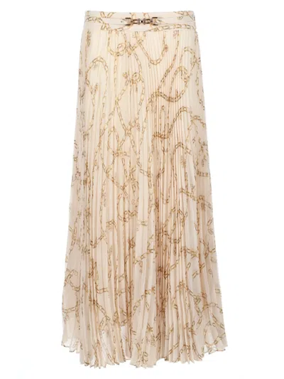 Zimmermann Pleated Skirt "sunray" In Nude