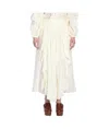 Zimmermann Ivory Maxi Skirt In White