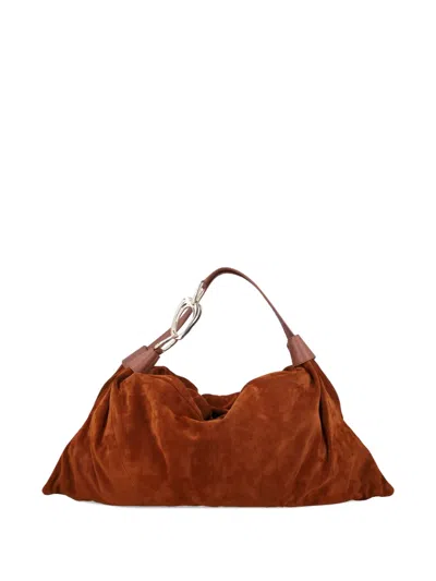 Zimmermann Pleated Suede Tote Bag