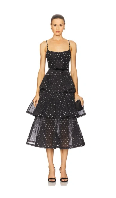 Zimmermann Pleated Tiered Midi Dress