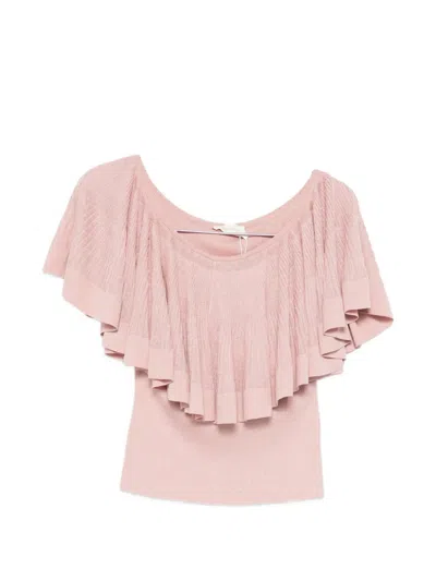 Zimmermann Pleated Top In Purple