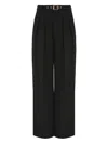 Zimmermann Pleated Trousers With Belt In Black