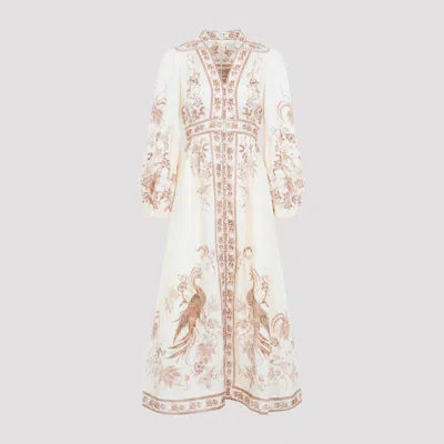 Zimmermann Plunge Midi Dress For Women In Multi