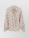 Zimmermann Pussy-bow Polka-dot Crepe De Chine Blouse