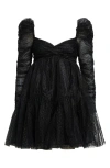 Zimmermann Mini Abito In Tulle In Black