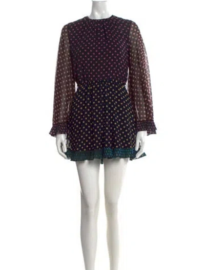 Pre-owned Zimmermann Polka Dot Print Crew Neck Jumpsuit In Black