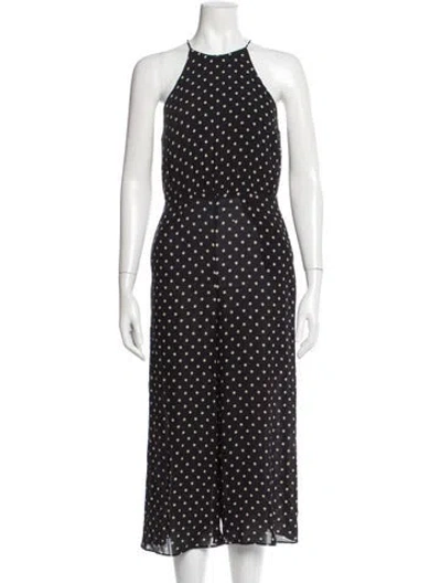 Pre-owned Zimmermann Polka Dot Print Crew Neck Romper In Gray