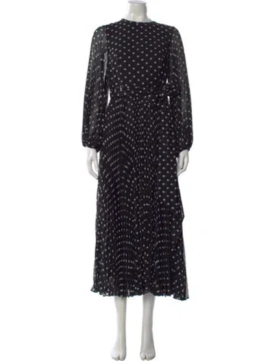 Pre-owned Zimmermann Polka Dot Print Long Dress In Black