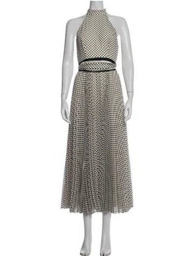Pre-owned Zimmermann Polka Dot Print Long Dress In Neutrals