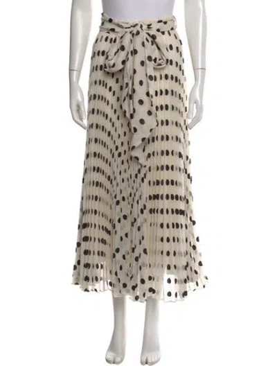 Pre-owned Zimmermann Polka Dot Print Midi Length Skirt In Neutral