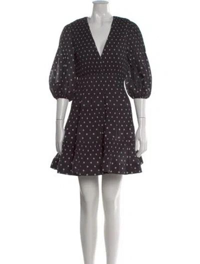 Pre-owned Zimmermann Polka Dot Print Mini Dress In Blue
