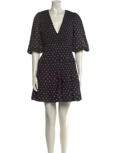 Pre-owned Zimmermann Polka Dot Print Mini Dress In Multi