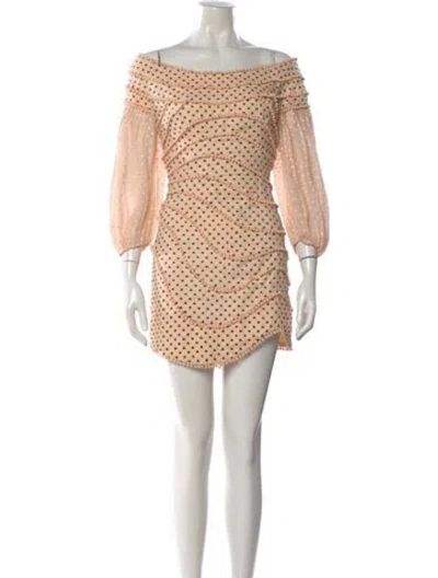 Pre-owned Zimmermann Polka Dot Print Mini Dress In Neutral